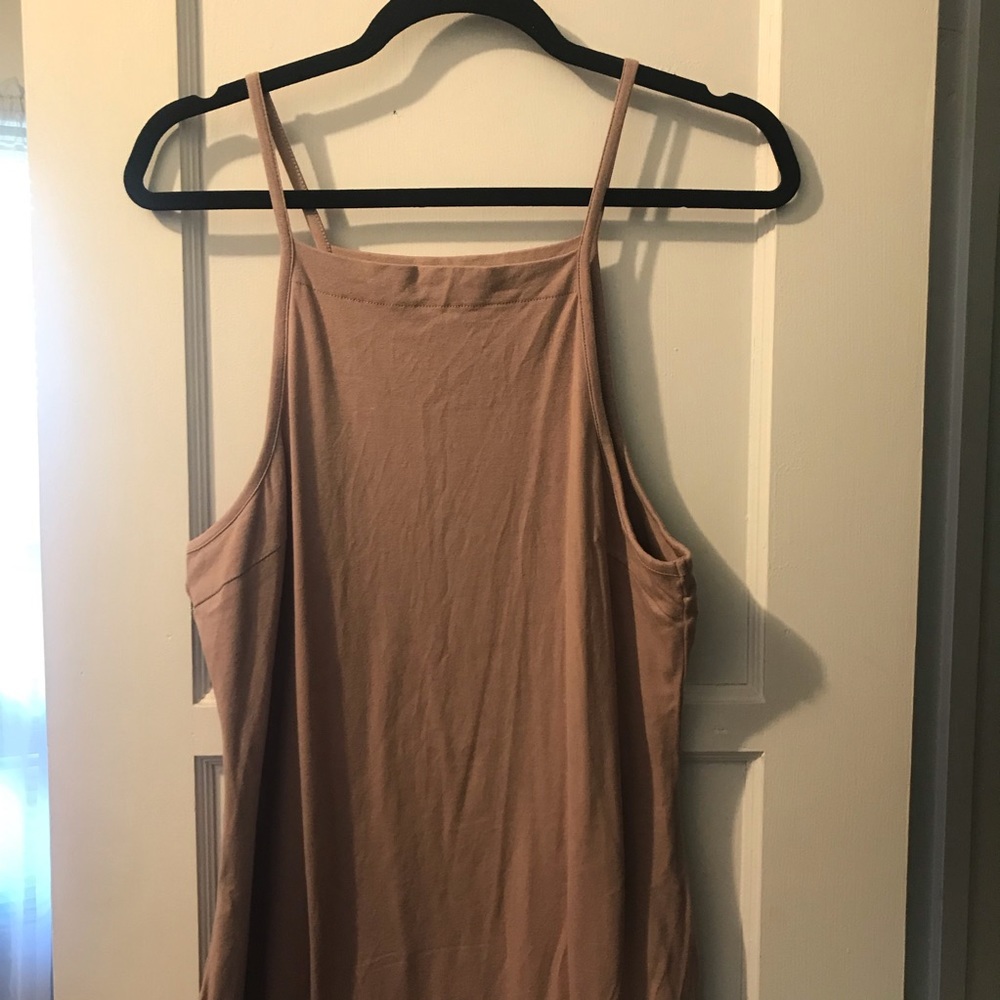 Charlotte Russe mauve high neck body on midi dress size XL